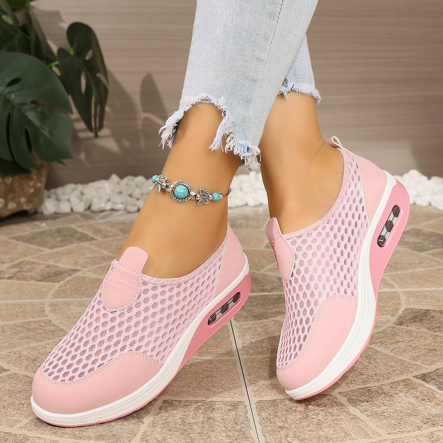 Blue slip-on shoes