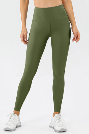 Sculpted panel high-waist leggings in Matcha Green with a seamless design.