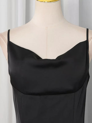 Spaghetti Strap Ruffle Slit Maxi Dress option 7