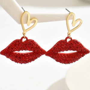 Gold earrings with dangle and post-back