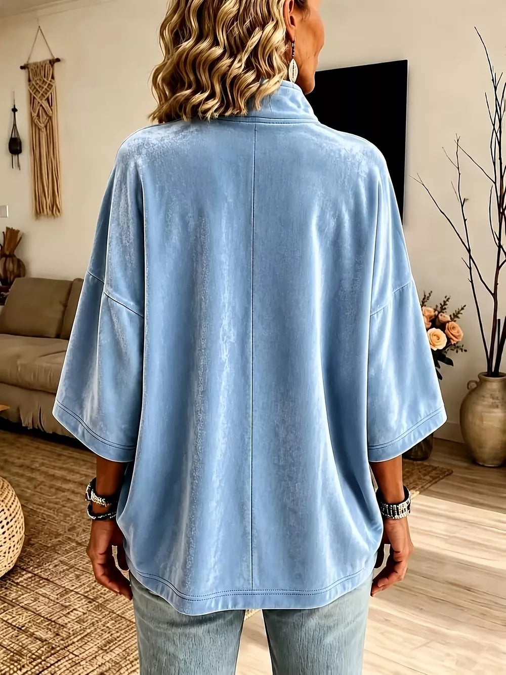 blush pink oversized sweatshirt with mock neck