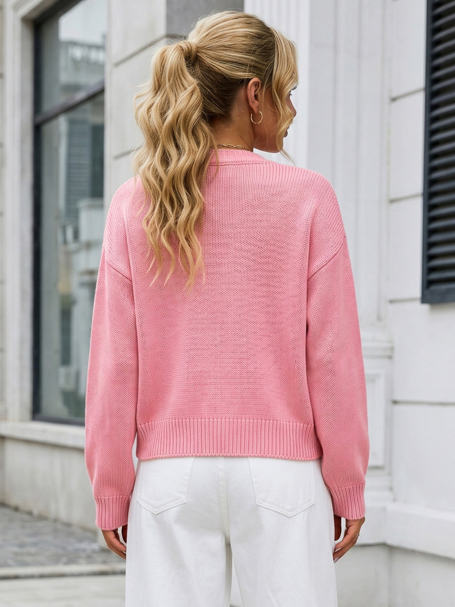 White cardigan with waist-length and open-front