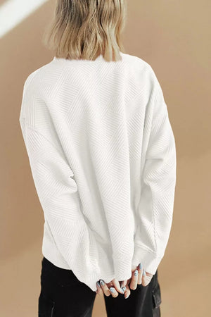 classic sweatshirt in White with round neck