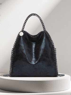 crossbody bag in Black with chain strap and medium
