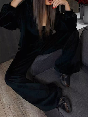 Zip Up Cropped Outerwear And Pants Set, view 12