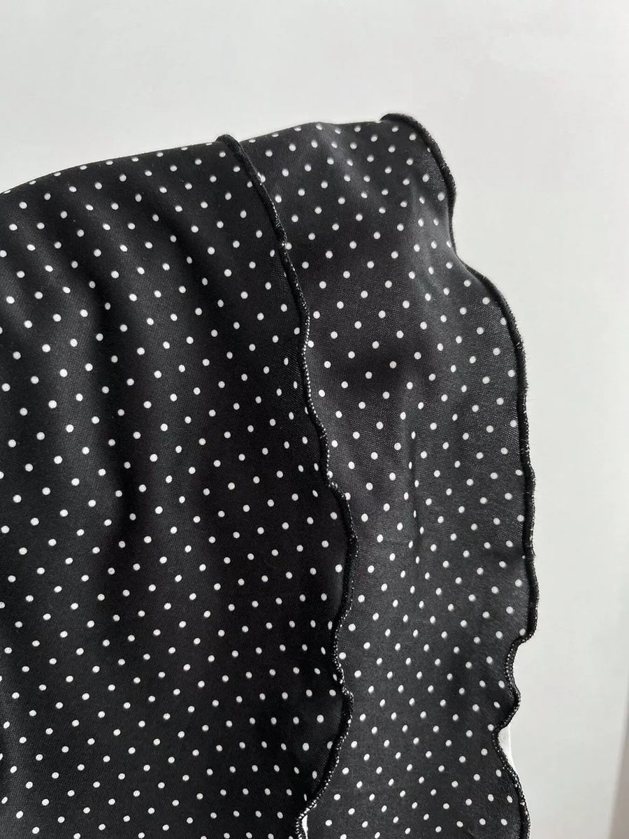 Polka Dot Cutout Front Halter Mini Dress option 6