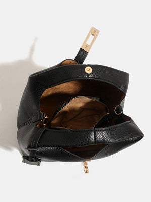 black with crossbody bag with turn-lock closure 7