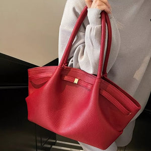 Pu Leather Shoulder Bag in Brown