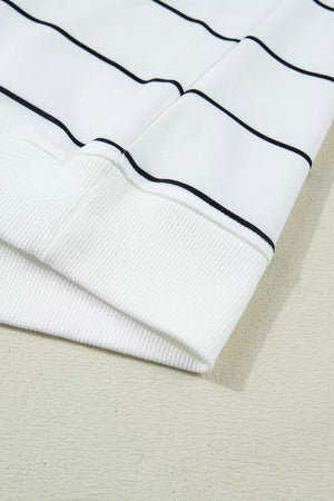 Stripe Color Block Zip V Neck Sleeveless Top, view 14