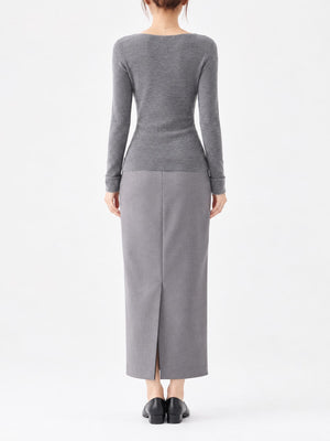 Sheep wool 100% Care instructions: Machine wash pullover sweater in Light Heather Gray with slim silhouette