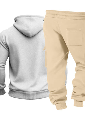 tracksuit in Army Green with pocketed and hip-length, full-length
