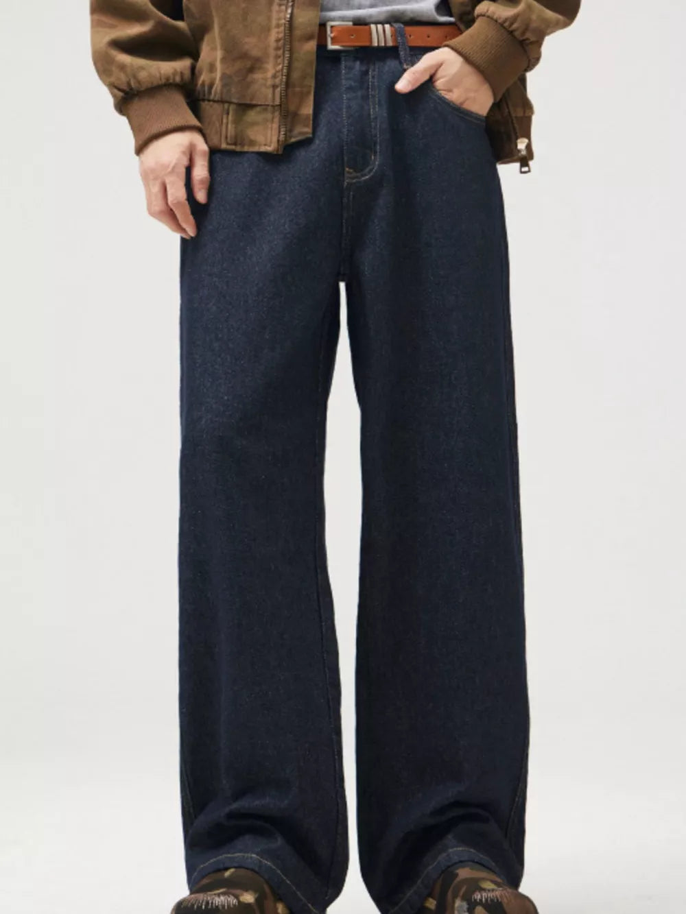 Dark Navy Men's Vintage Relaxed Fit Jeans