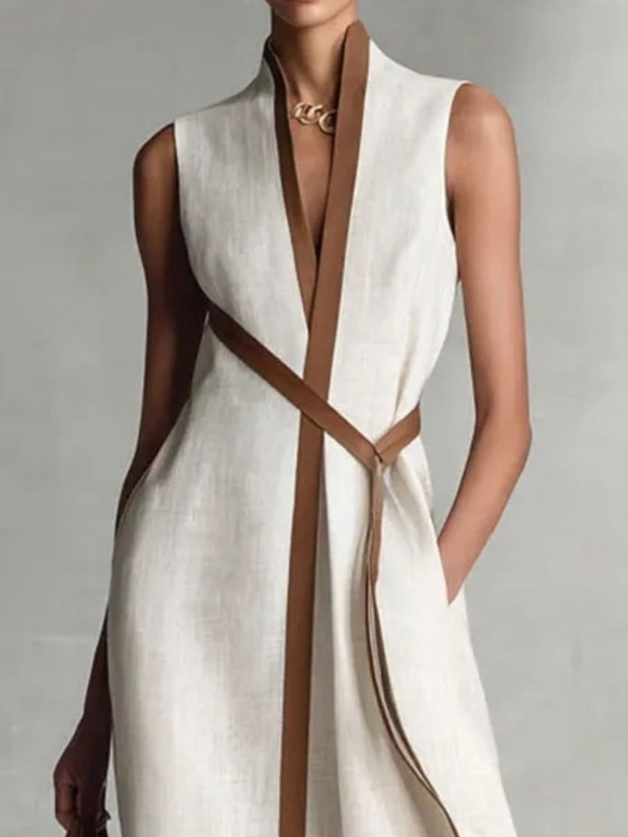 100% polyester Care instructions: Machine wash cold maxi dress in brown with A-line silhouette