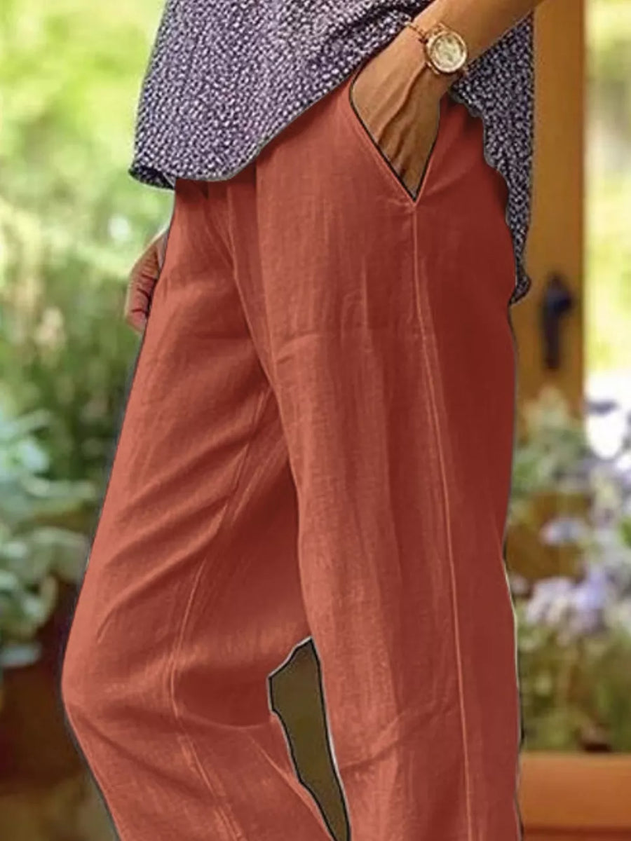 Full Size Casual Wide-leg Pants Plus Size, view 12