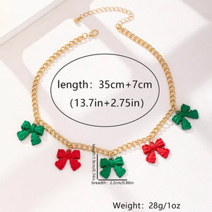 necklace in red with novelty and charm detail