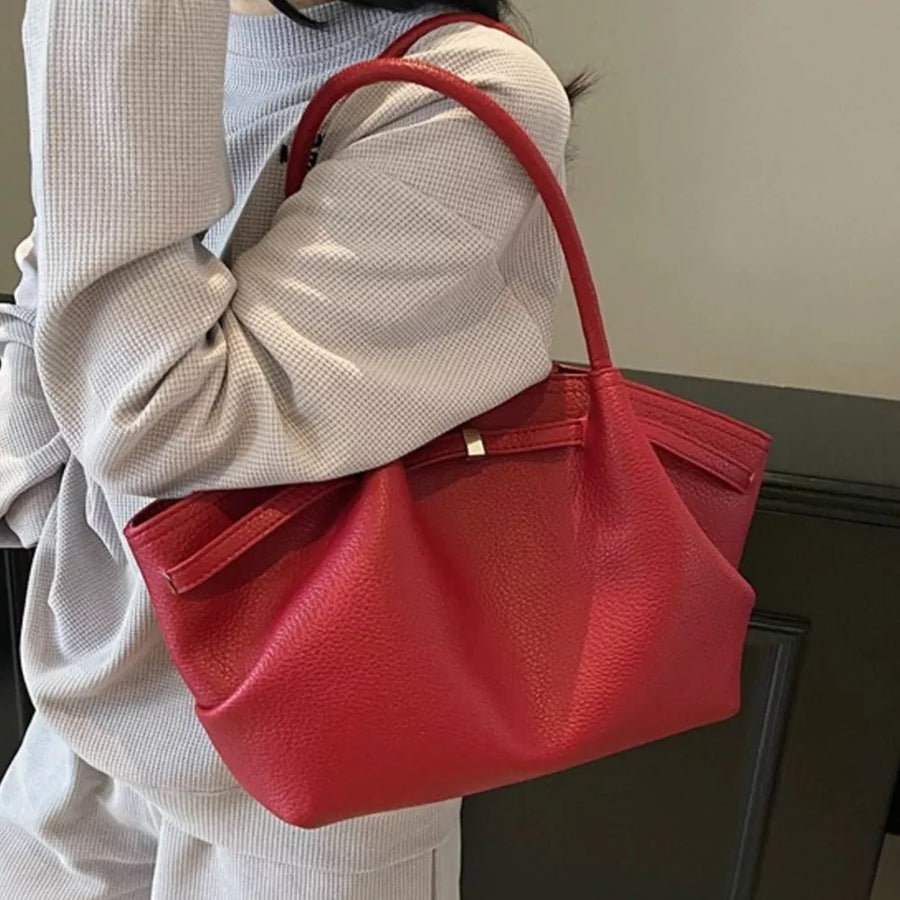Brown with Pu Leather Shoulder Bag