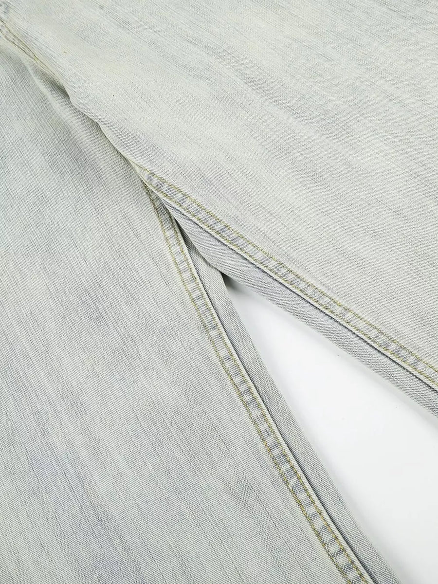 Men S Washed Wide Leg Jeans option 8