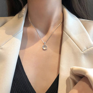 minimalist necklace in light pink with not applicable