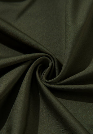 Draped Bodice Wrap Bodysuit in Army Green