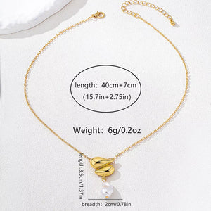 modern necklace in white with not applicable