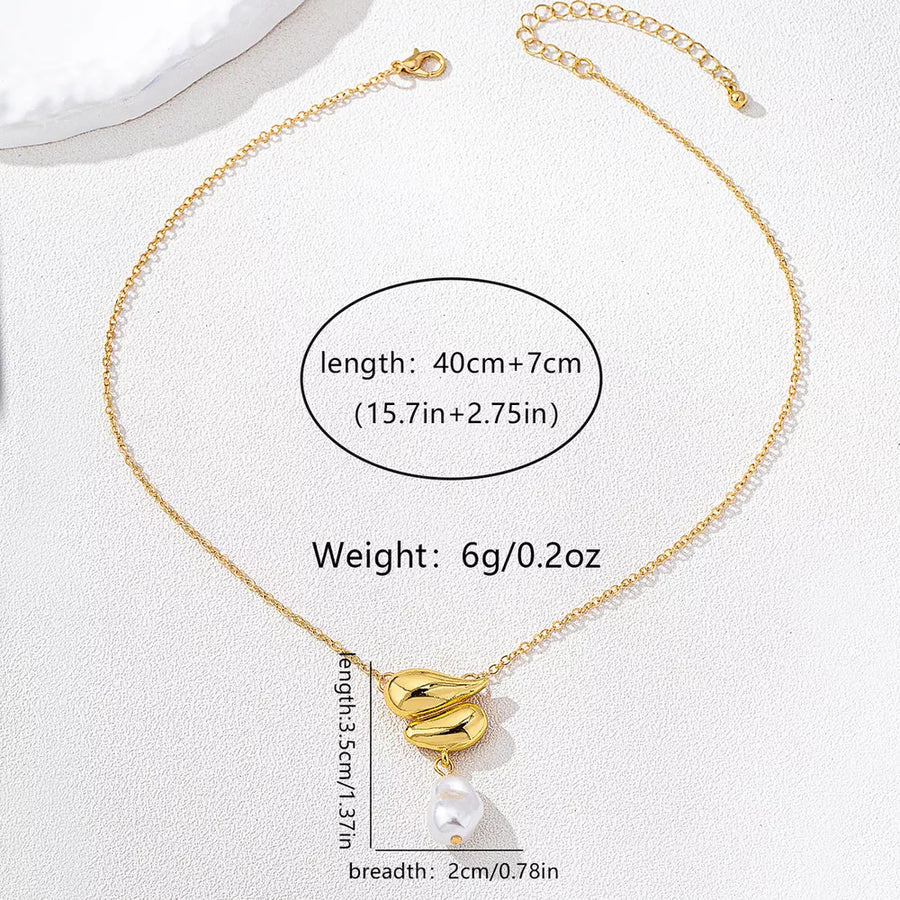 modern necklace in white with not applicable
