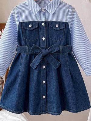 95%cotton,5%spandex Care instructions: Machine wash cold shirt dress in white with A-line silhouette