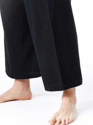 Black with Men's Loose Fit Sweatpants With Tie Waist