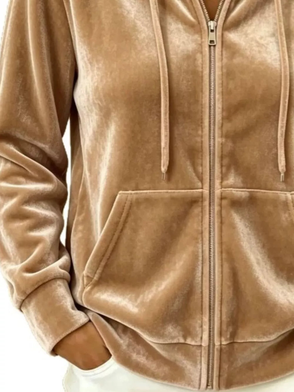 100% polyester Care instructions: Machine wash cold zip hoodie in Pink with regular silhouette