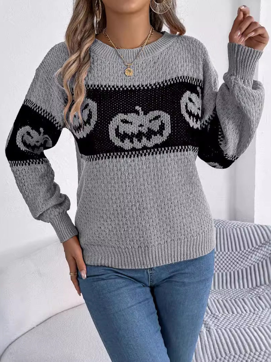 pullover sweater in Camel with stretchy and hip-length