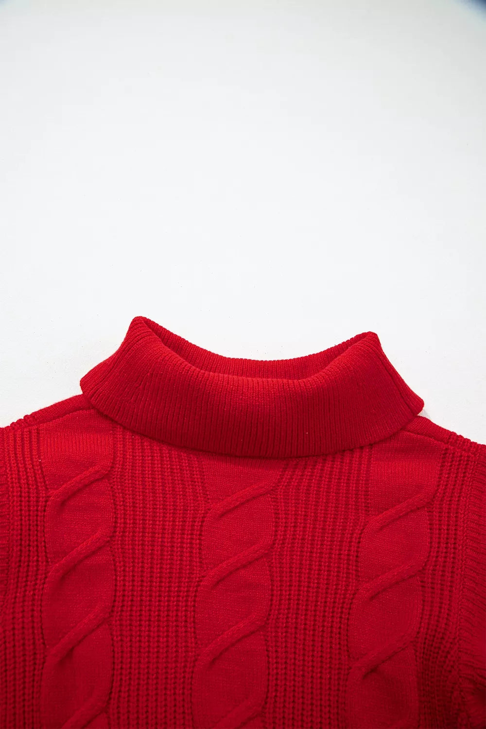 Scarlet slim turtleneck sweater with turtleneck