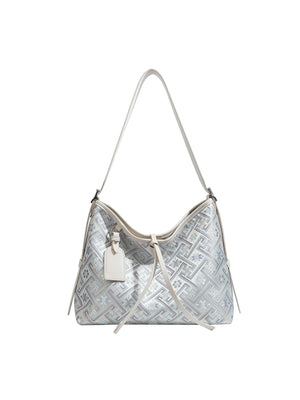 handbag in Light Blue with adjustable strap and medium