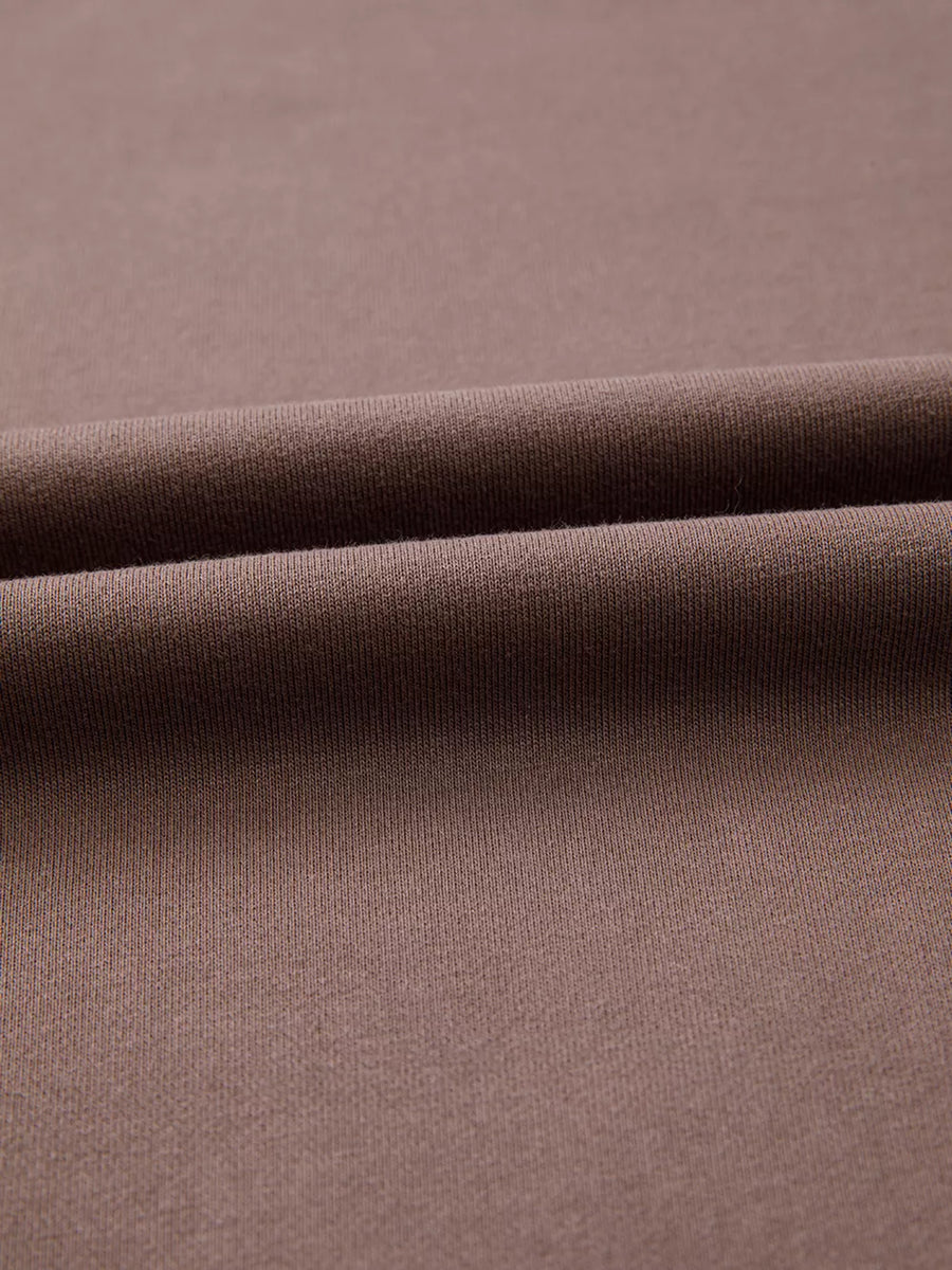 Color Block Drop Shoulder Pullover Sweatshirt in Coffee Brown, view 12