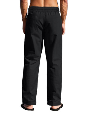 pants in Khaki with button-front detail and full-length