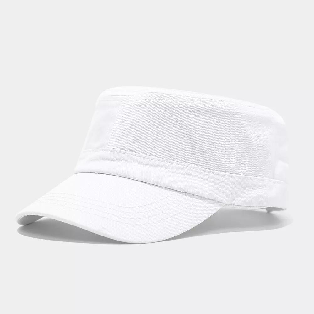 cotton Imported Size &amp hat in White with fitted silhouette