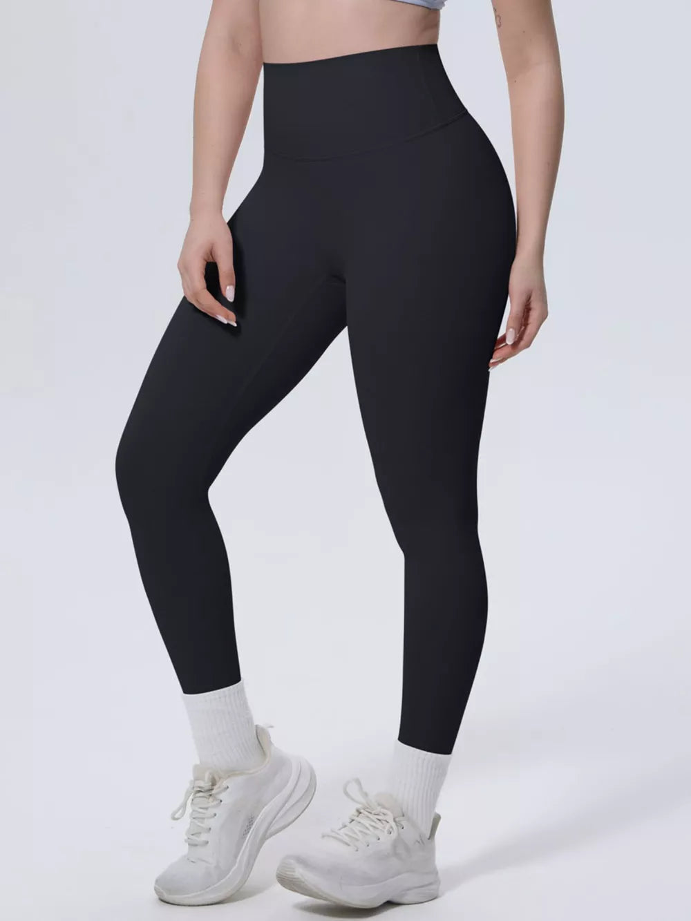 High-waisted Seamless Active Leggings in French Blue