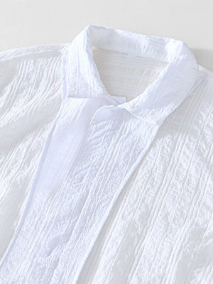 Black Men's Plus Size Button Up Short Sleeve Shirt