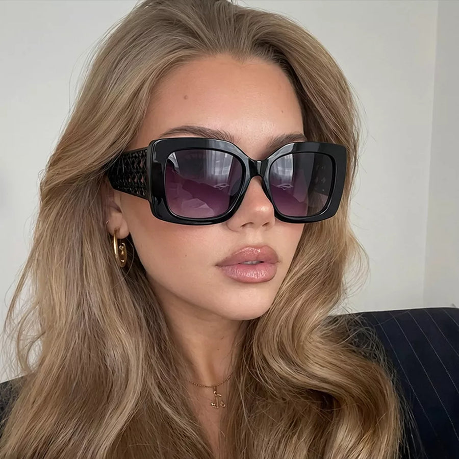 Style D sunglasses featuring UV400 protection and geometric