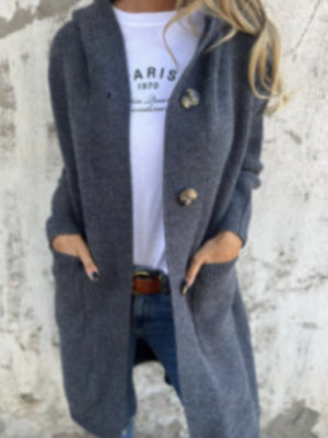 100% polyester Care instructions: Machine wash cold cardigan in Black with relaxed silhouette