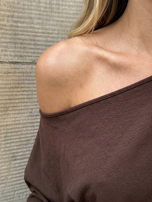 Chocolate mini dress with mini and pullover