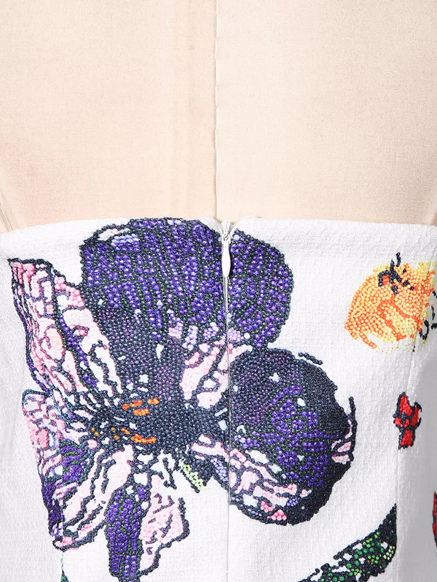 Strapless Floral Mini Dress option 7
