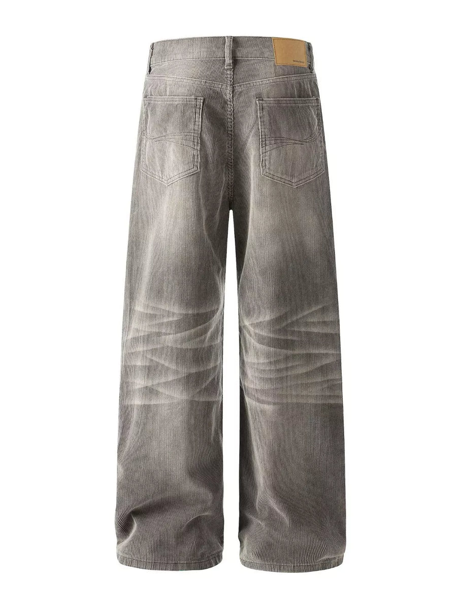 Men S Wide Leg Washed Jeans option 3