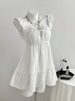 Frill Tie Front Mini Dress option 4