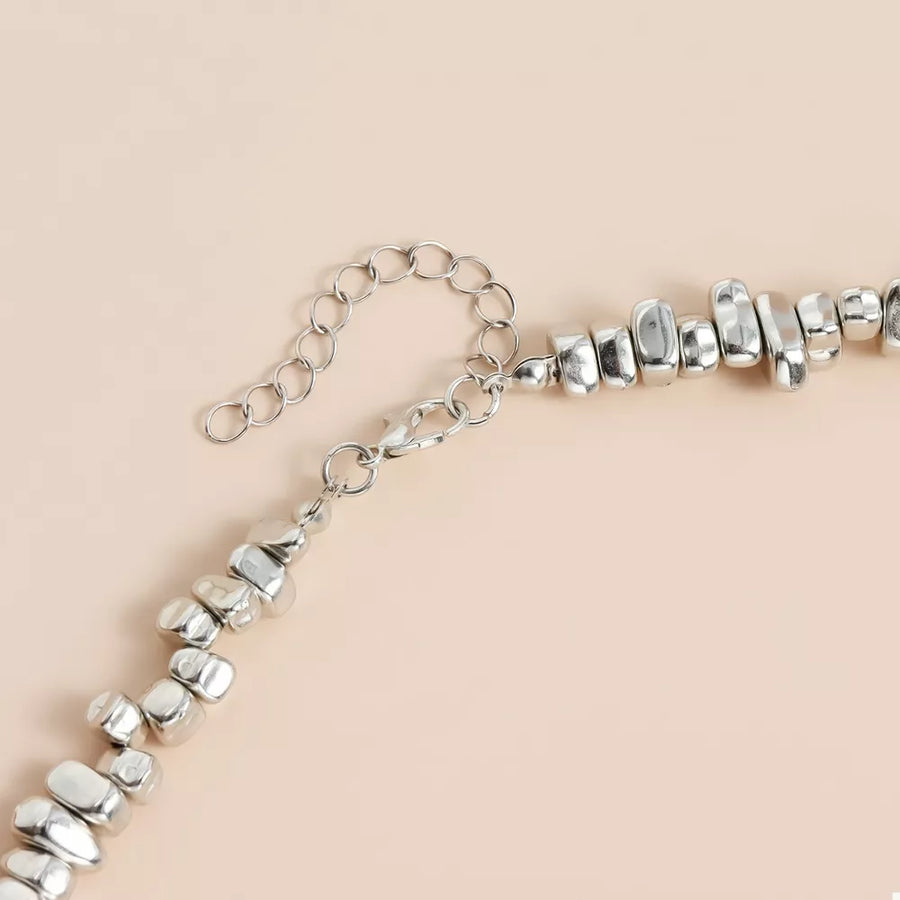 Silver-plated Minimalist Pendant Necklace in silver with silver-plated