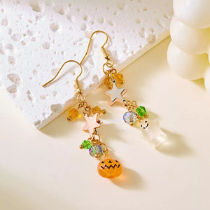 earrings featuring novelty in gold with 18K Gold-Plated, Acrylic, Zinc alloy Care instructions: Imported Size &amp texture