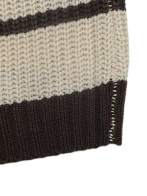Striped Knit Polo Sweater option 9