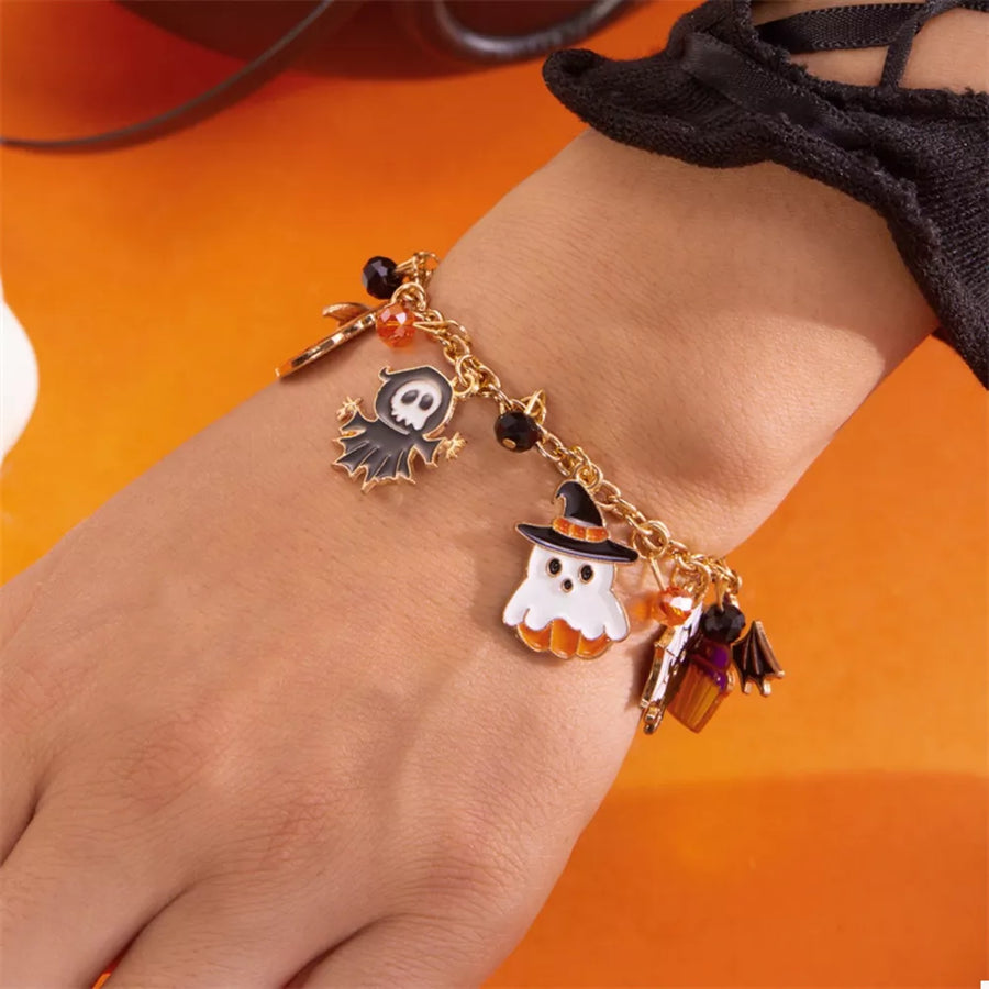 bracelet featuring novelty-print in orange with 18K Gold-Plated, Alloy, Resin Care instructions: Avoid wearing during