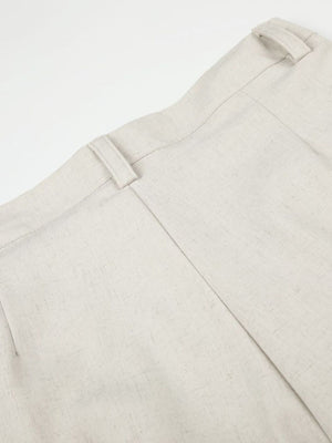 wide-leg pants in Apricot with buttoned and full-length