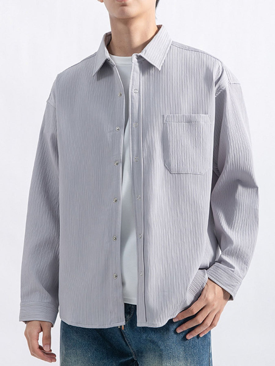 button-down shirt featuring textured in White with 95%cotton,5%spandex Care instructions: Machine wash cold texture