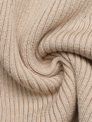 Ribbed Mock Neck Flare Sleeve Sweater Dress option 10