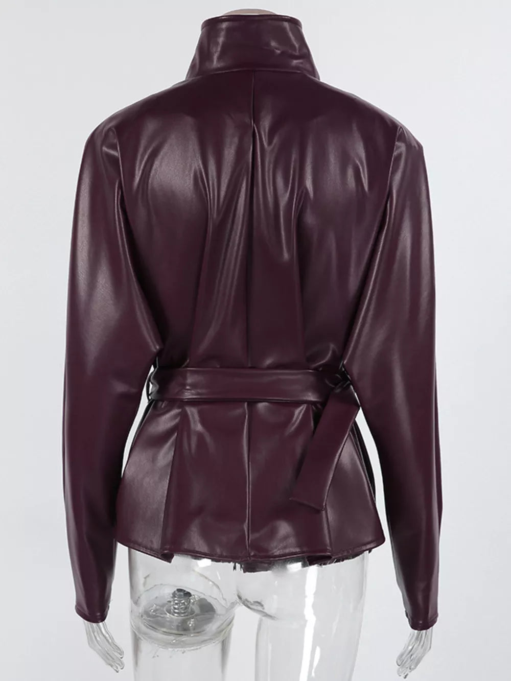 burgundy leather jacket